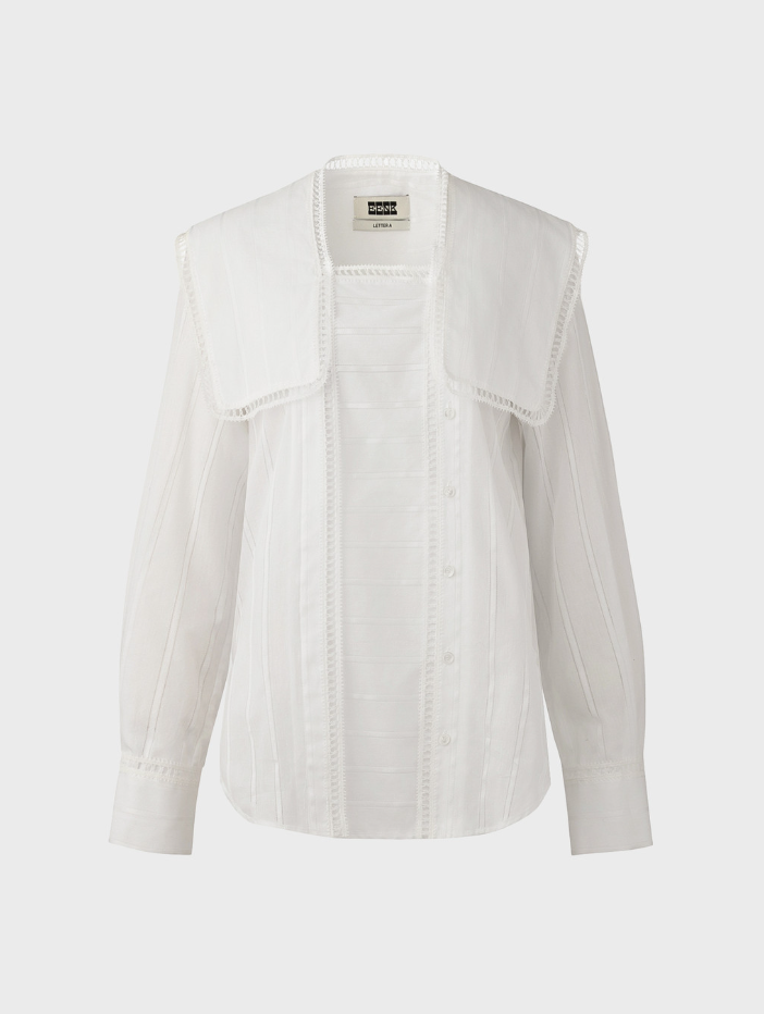 미우새 488회 남규리 블라우스 정보｜잉크 EENK 화이트 빅 카라 레이스 블라우스 가격 &amp; 코디