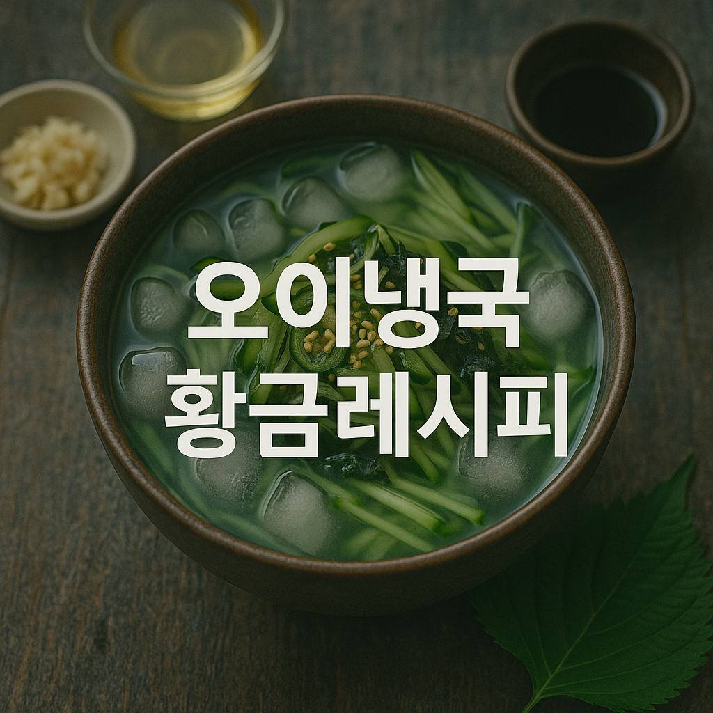 오이냉국 황금레시피