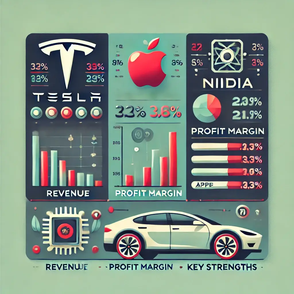 세 기업의 재무지표와 성장성 비교