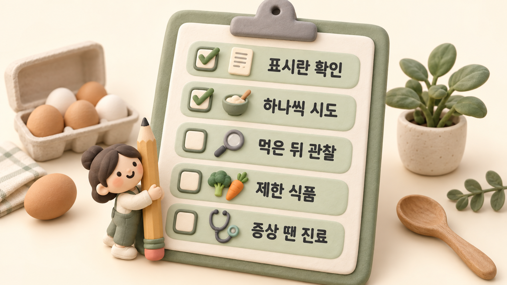 알레르기 확인 체크리스트