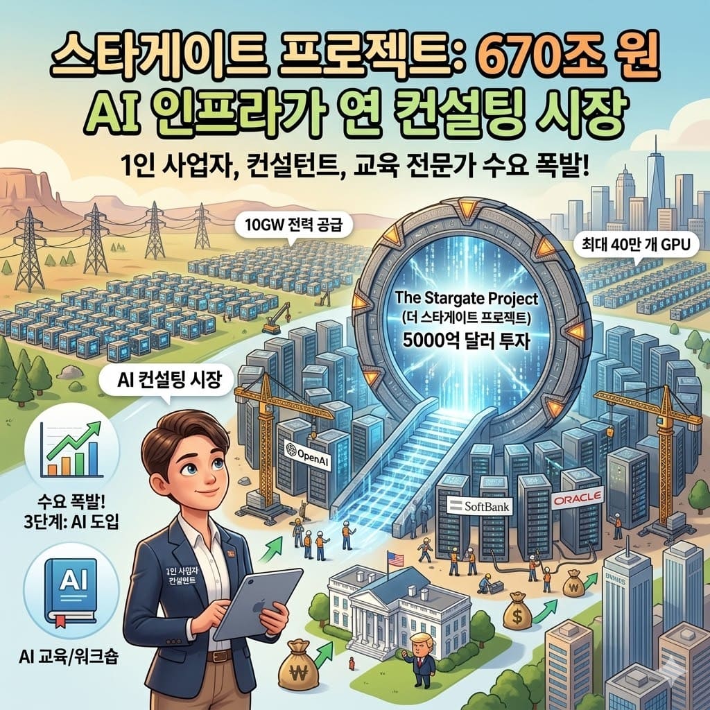 스타게이트 프로젝트: 670조 원짜리 AI 인프라가 열어주는 컨설팅 시장