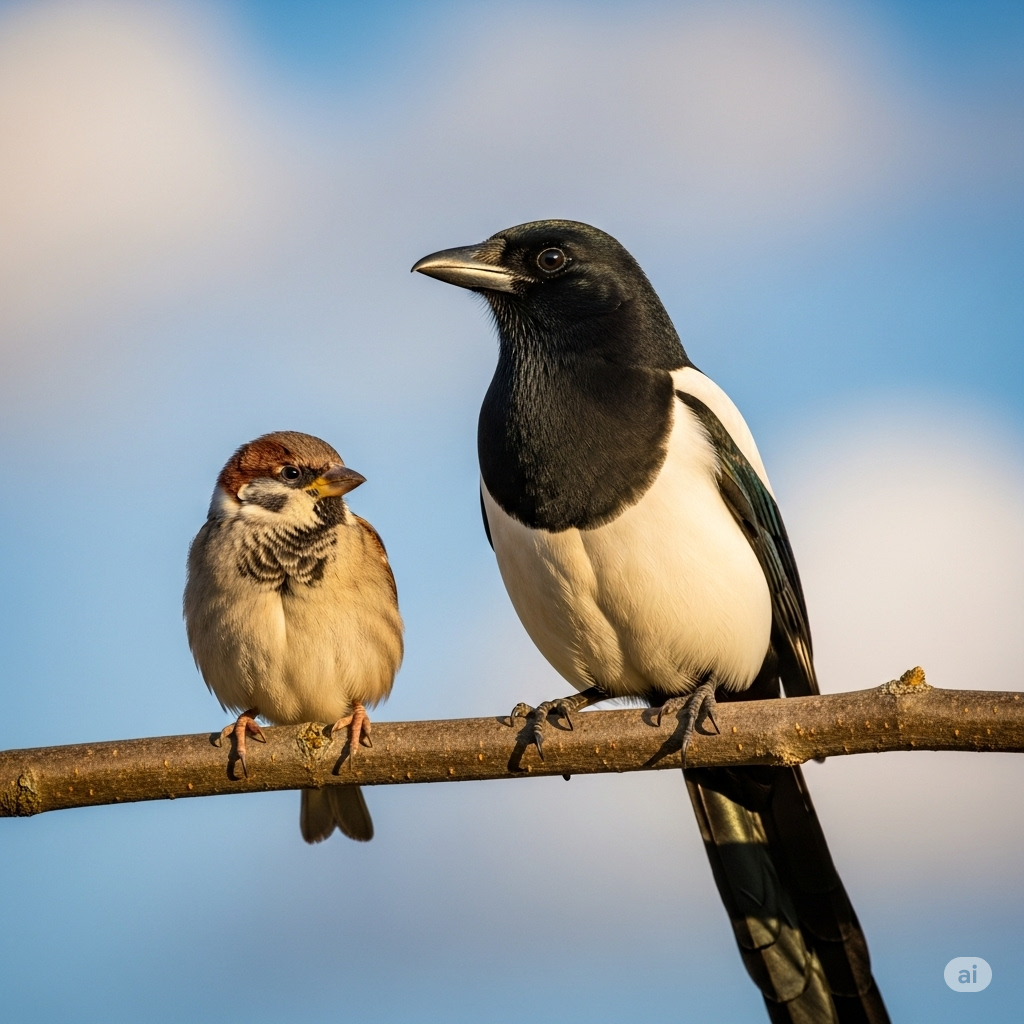 러브버그를 잡아 먹는다고 알려져 있는 참새와 까치. 러브버그의 천적 참새와 까치