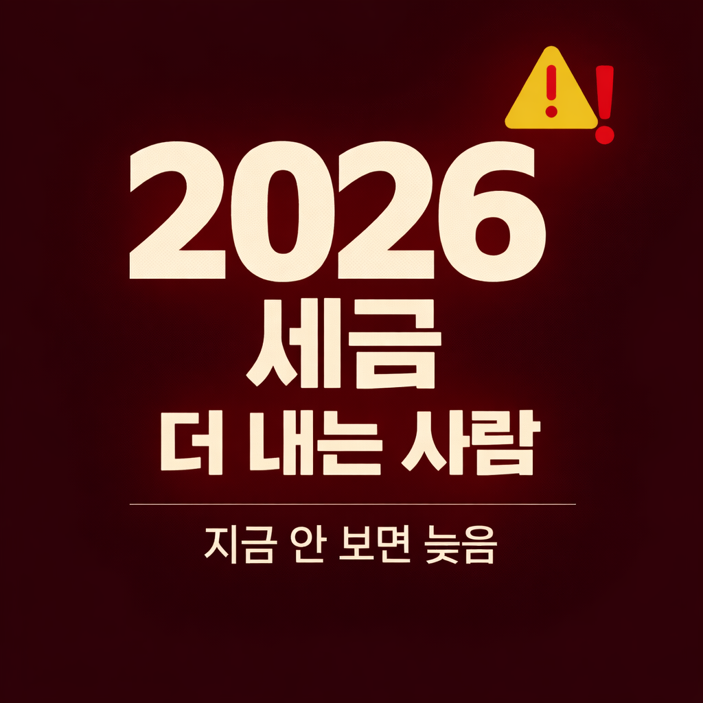 2026년부터 세금 더 내는 사람들｜특히 이 조건이면 위험합니다
2026세금,세금폭탄,절세방법,직장인세금,프리랜서세금,맞벌이절세,연봉세금,2026세법,절세체크리스트,세금줄이는법
