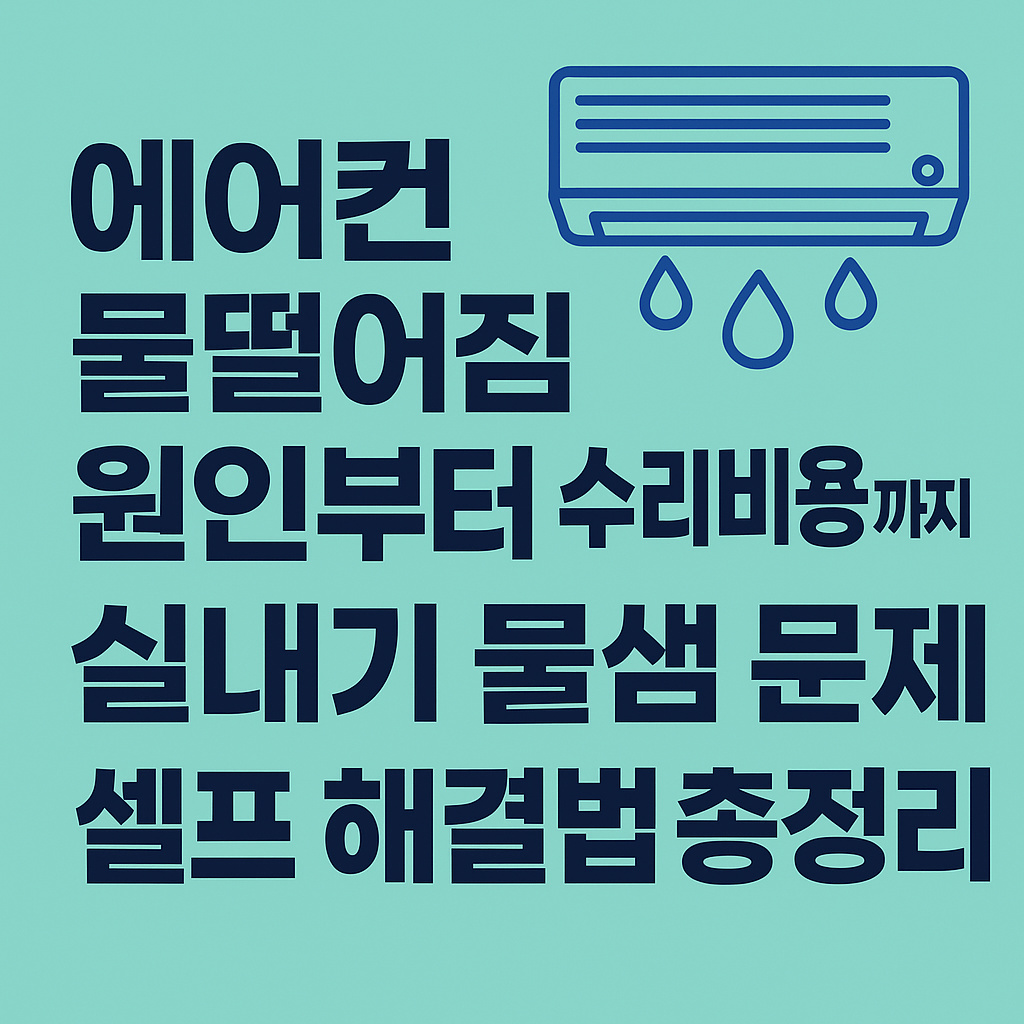 에어컨-물떨어짐-원인-수리비용-실내기-물샘-문제-셀프-해결법-썸네일