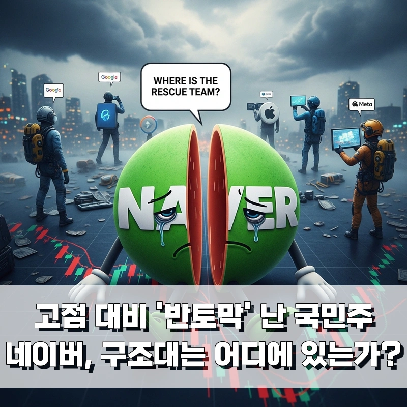 고점 대비 '반토막' 난 국민주 네이버, 구조대는 어디에 있는가?