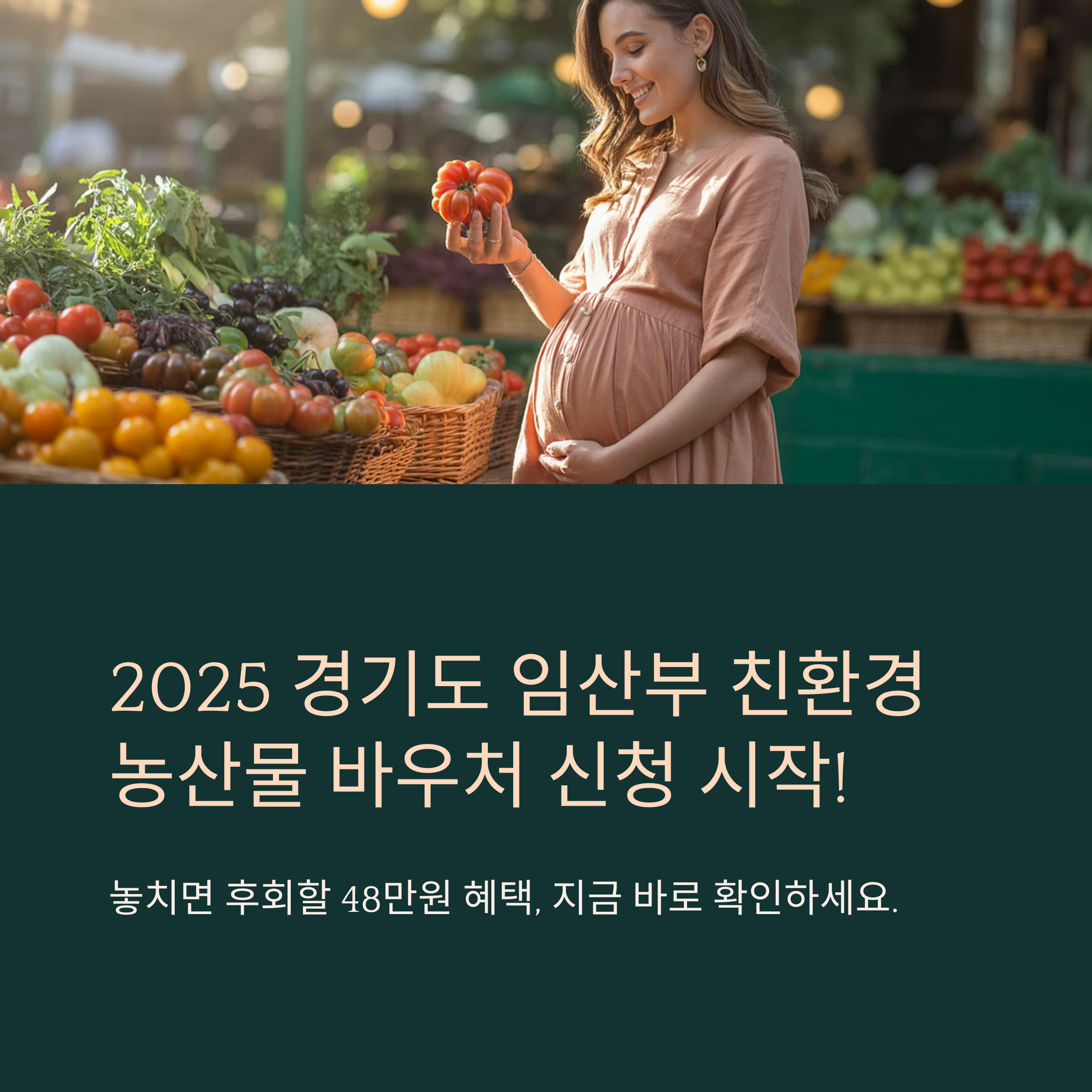 2025 경기도 임산부 친환경 농산물 바우처 신청 안내
