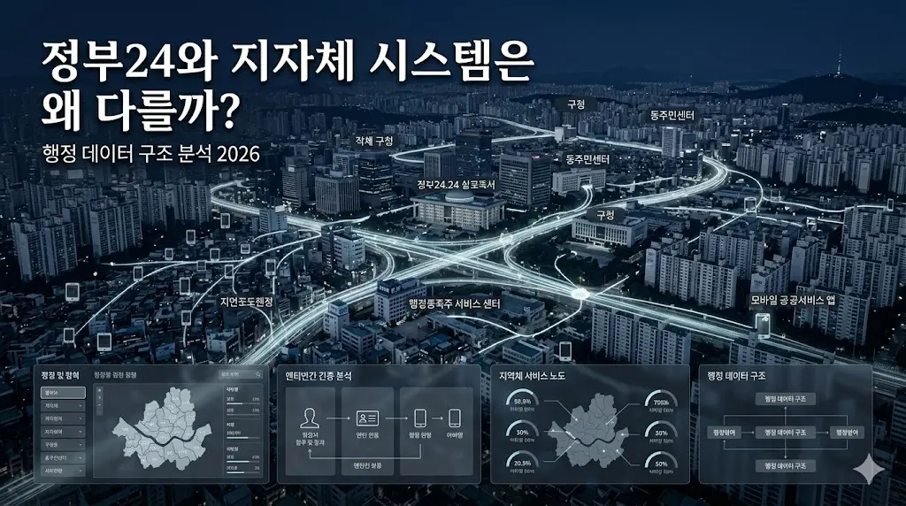 정부24 중앙 집중식 운영 체계와 지자체 분산식 운영 구조의 비교