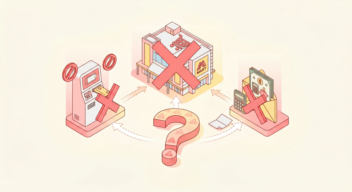 수원페이 사용 시 주의해야 할 한도 초과 및 사용 제한처 오류 FAQ 일러스트