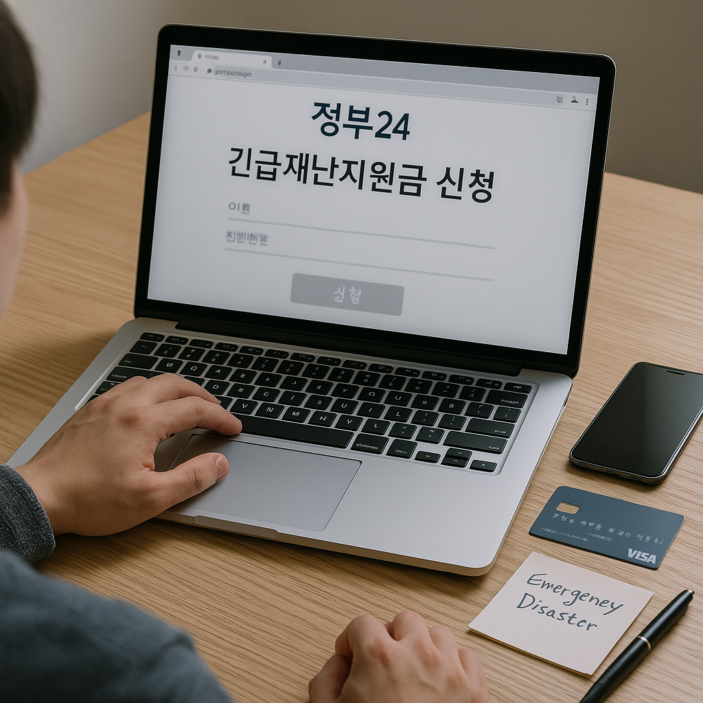 긴급재난지원금 신청 관련 사진