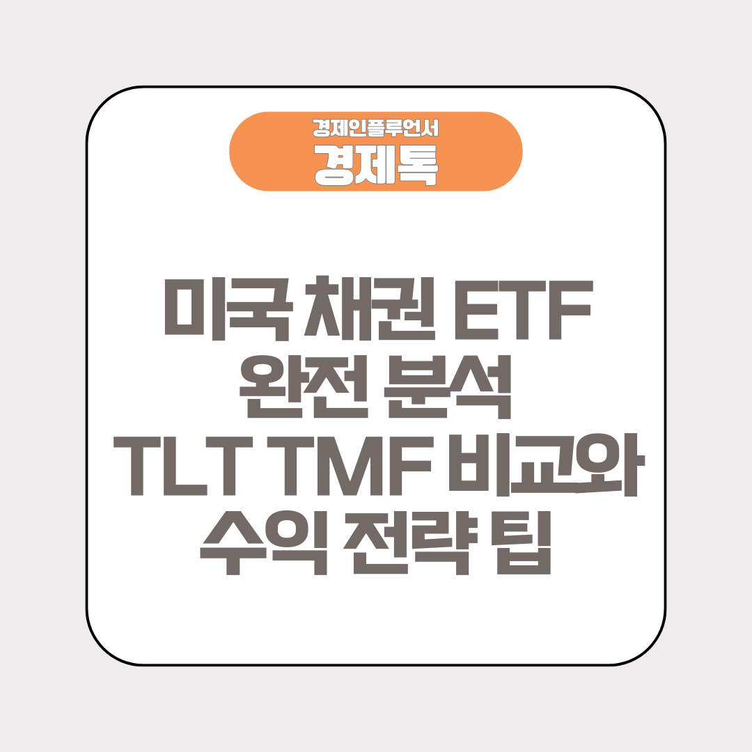 미국 채권 ETF 완전 분석 TLT TMF 비교와 수익 전략 팁