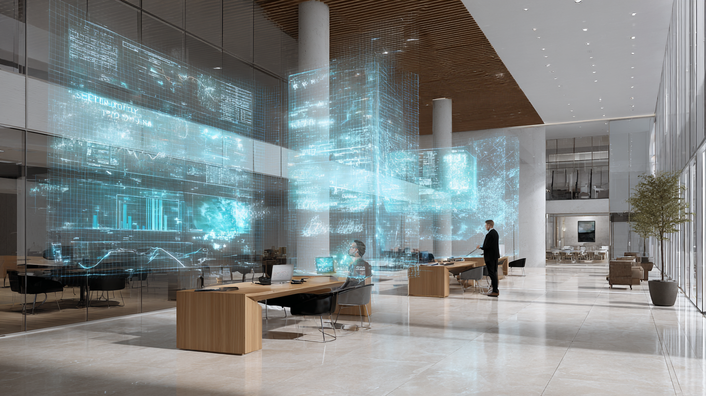 AI 금융 어드바이저와 상담하는 고객 / Midjourney