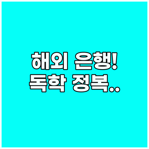 영어 회화 독학으로 끝내는 해외 은행..