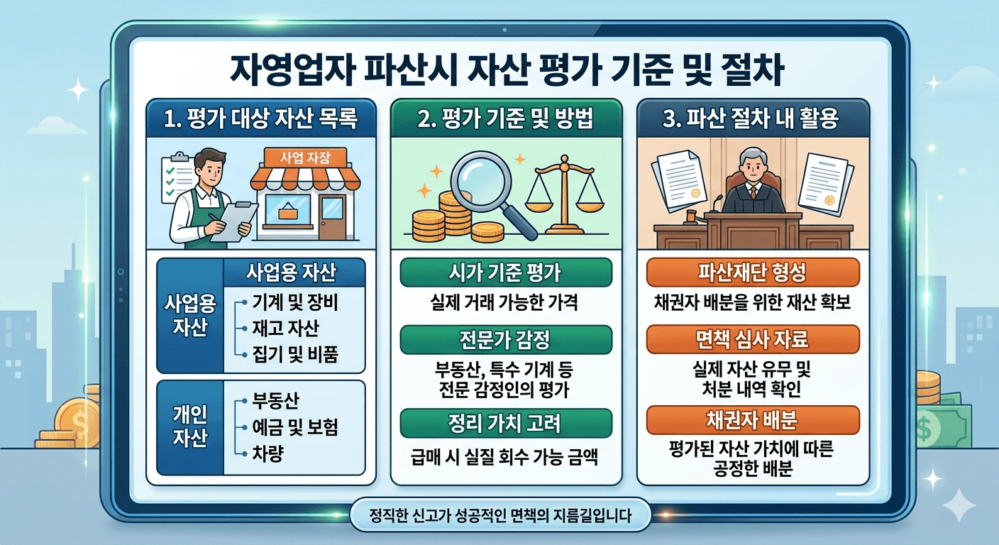 자영업자 파산시 자산평가 관련 이미지