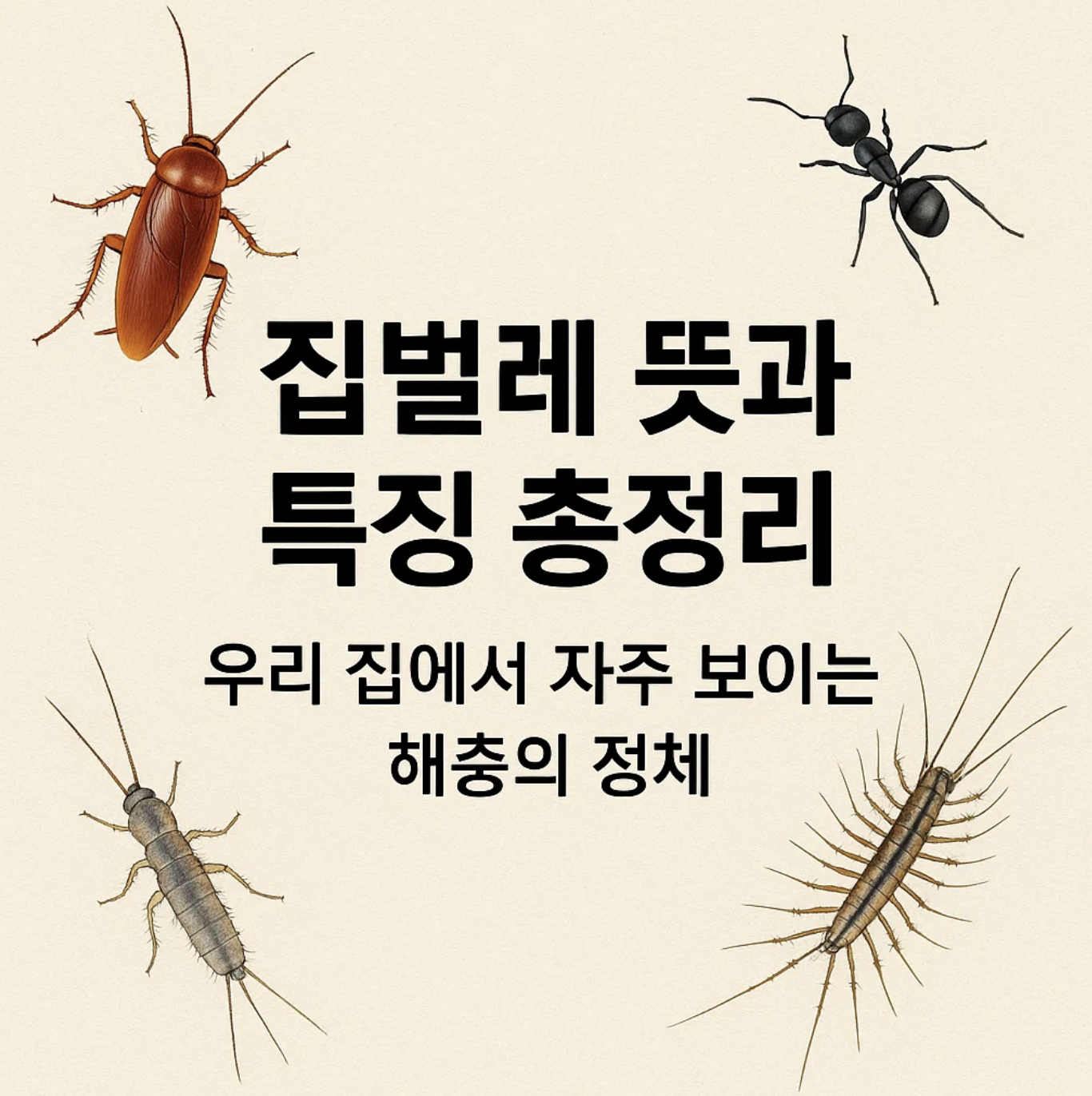 집벌레 뜻과 특징 총정리 – 우리 집에서 자주 보이는 해충의 정체