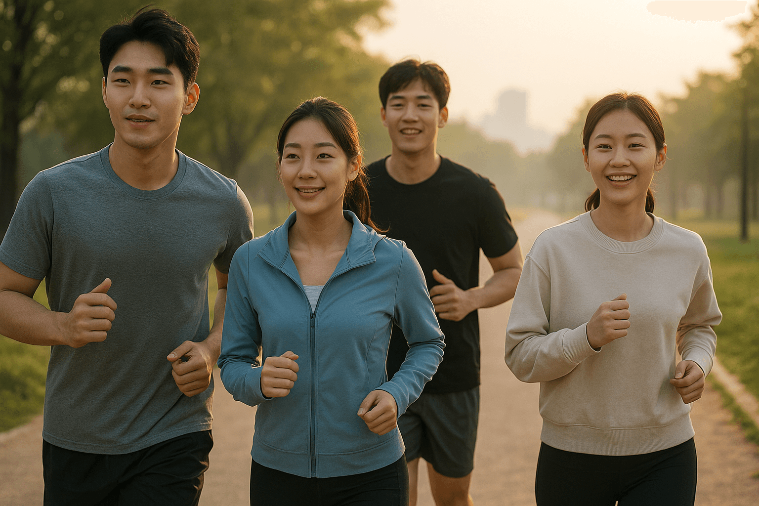 아침 조깅-사진