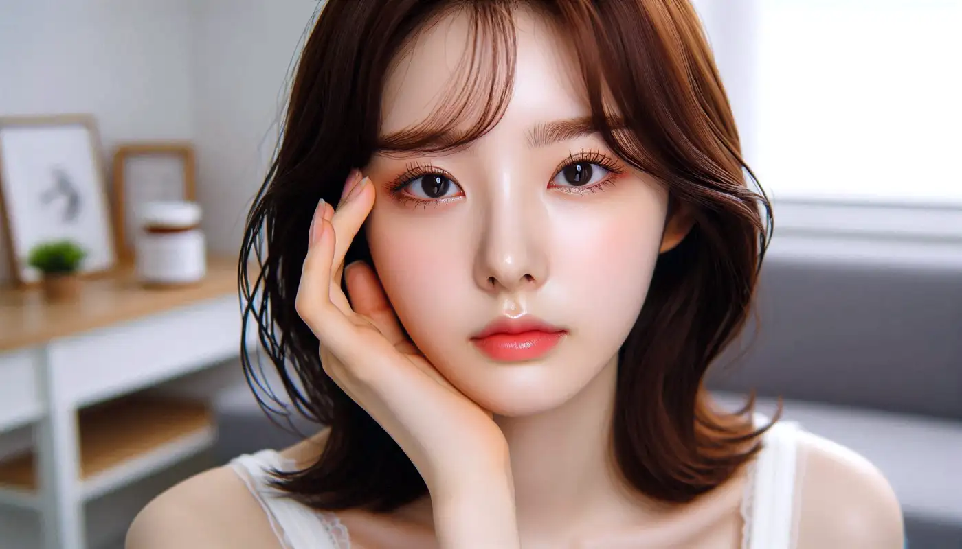 눈마사지기-효과를-알아보고-사용하는-여성의-모습