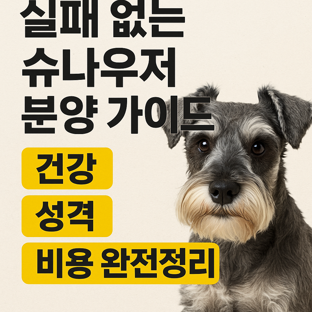 슈나우저 분양 가이드