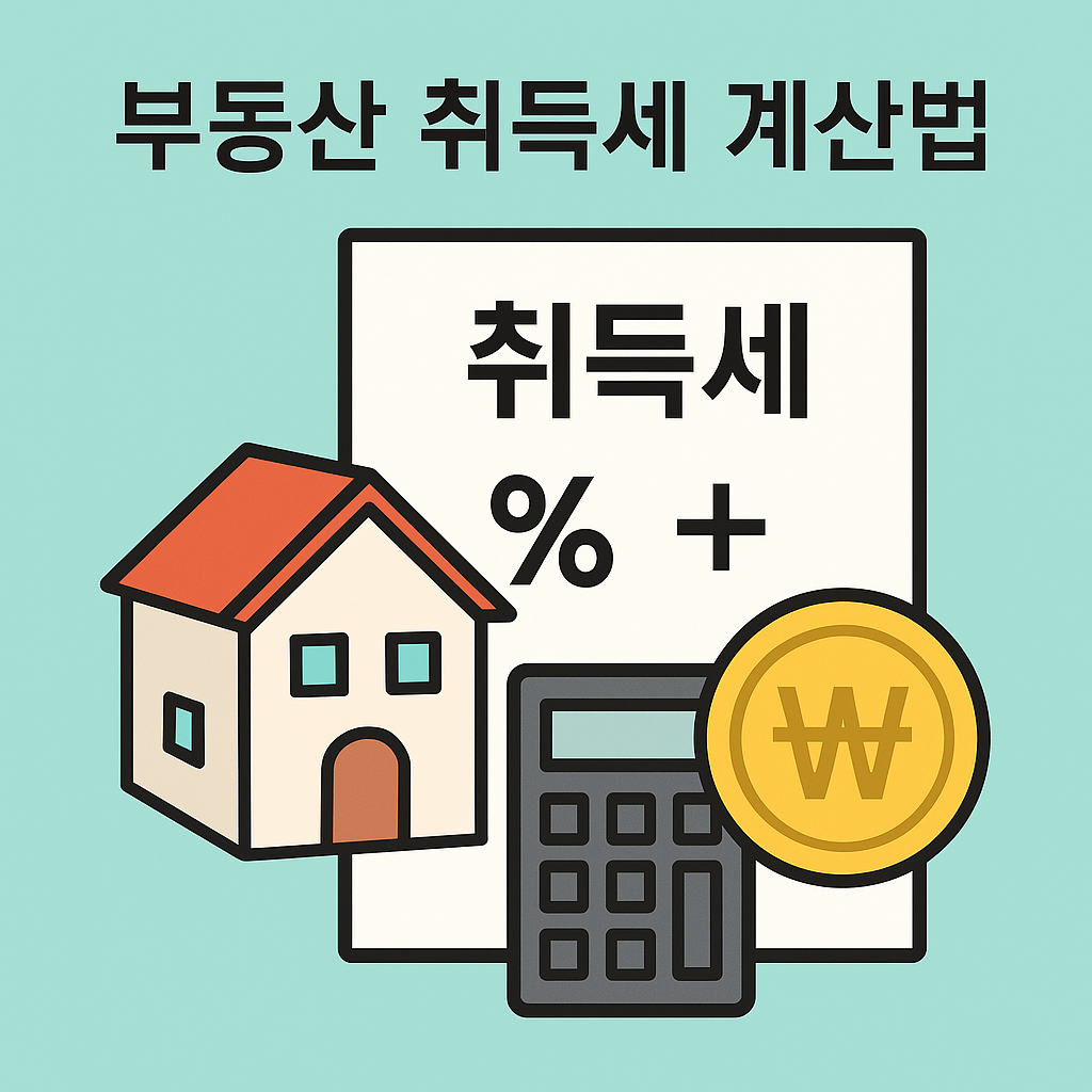 부동산 취득세 계산법 2025년 기준 사례 포함