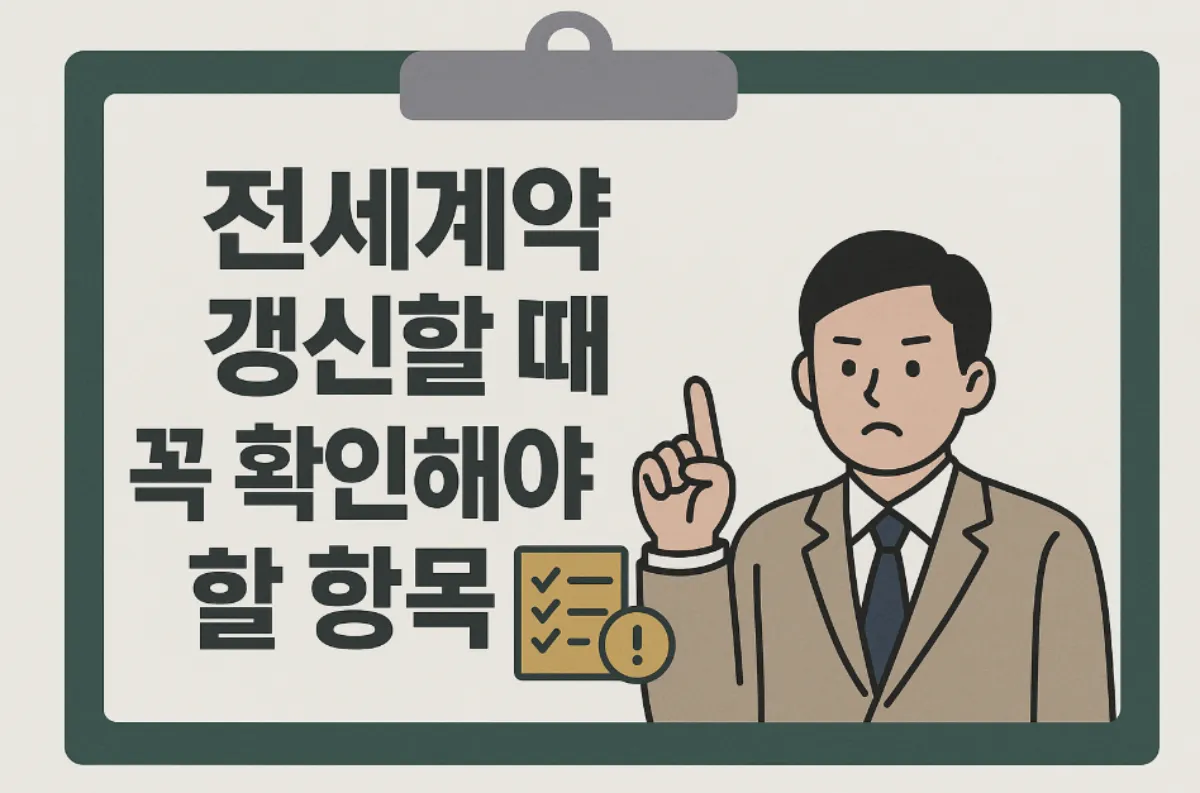 전세계약 갱신할 때 꼭 확인해야 할 8가지 항목
