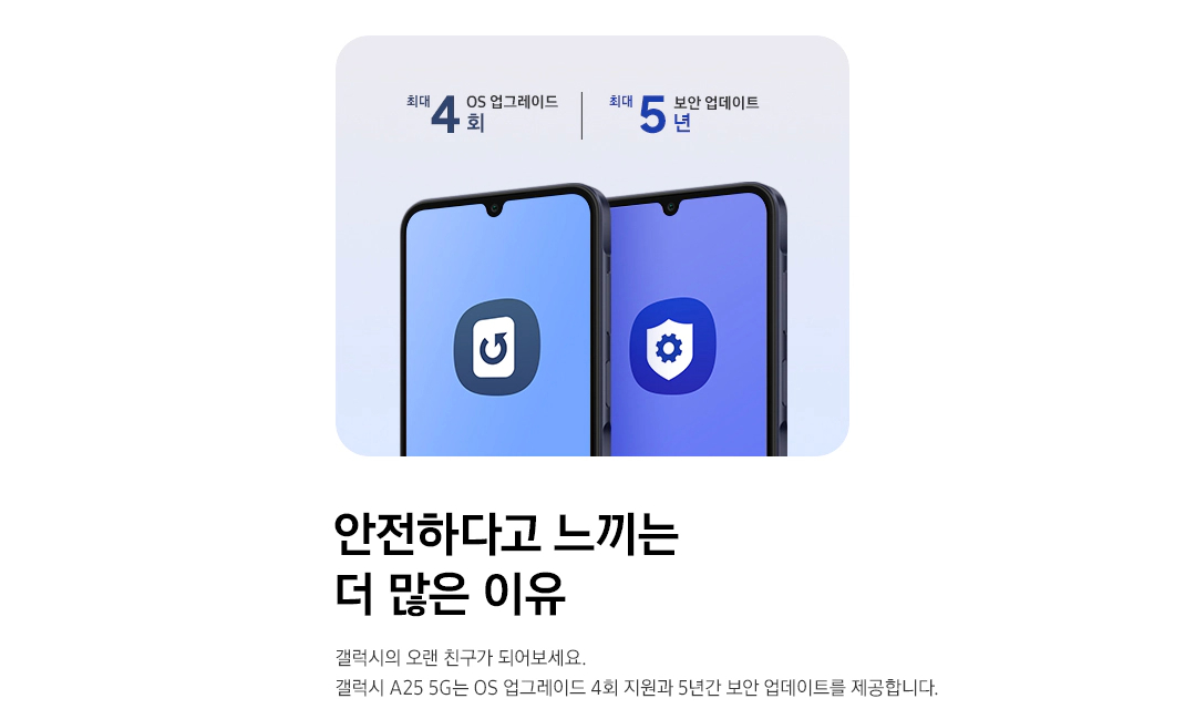 삼성전자 갤럭시 A25 5G 자급제폰 색상 블루 블랙, 옐로우, 라이트 블루