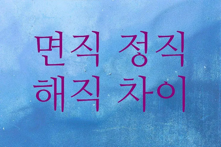 면직 정직 해직 뜻 맞춤법 의미_2