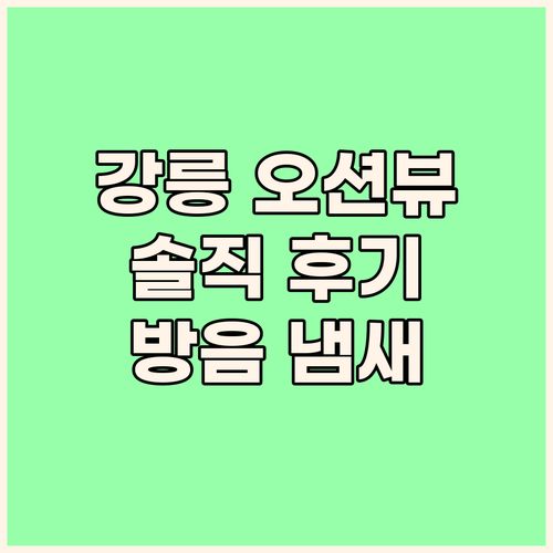 강릉 당신의안목펜션 솔직 후기 뷰는 ..