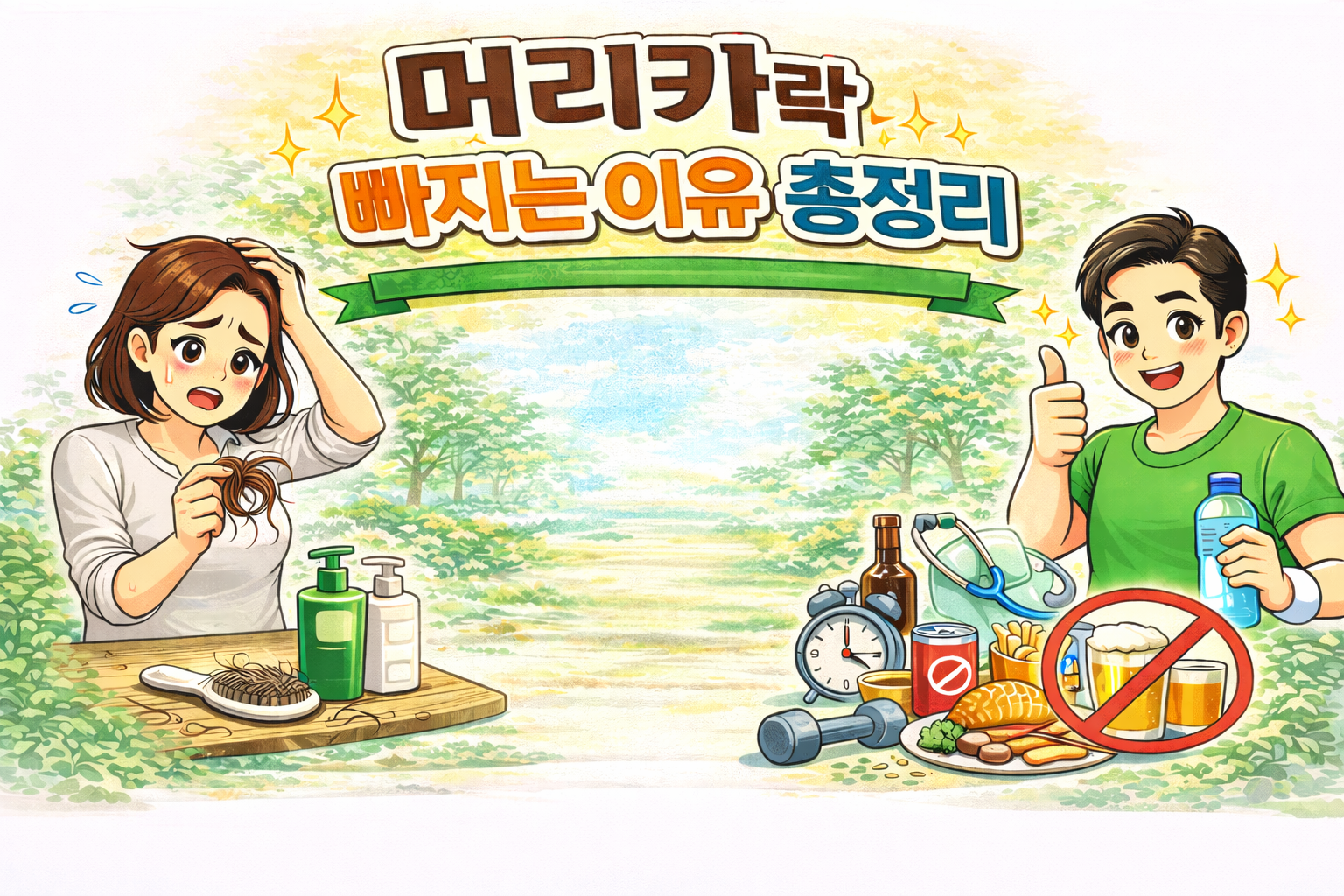 머리카락 빠지는 이유 총정리 -사진-