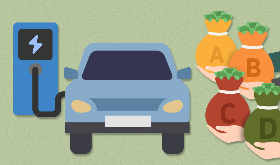 전기차 보조금 신청 과정 일러스트