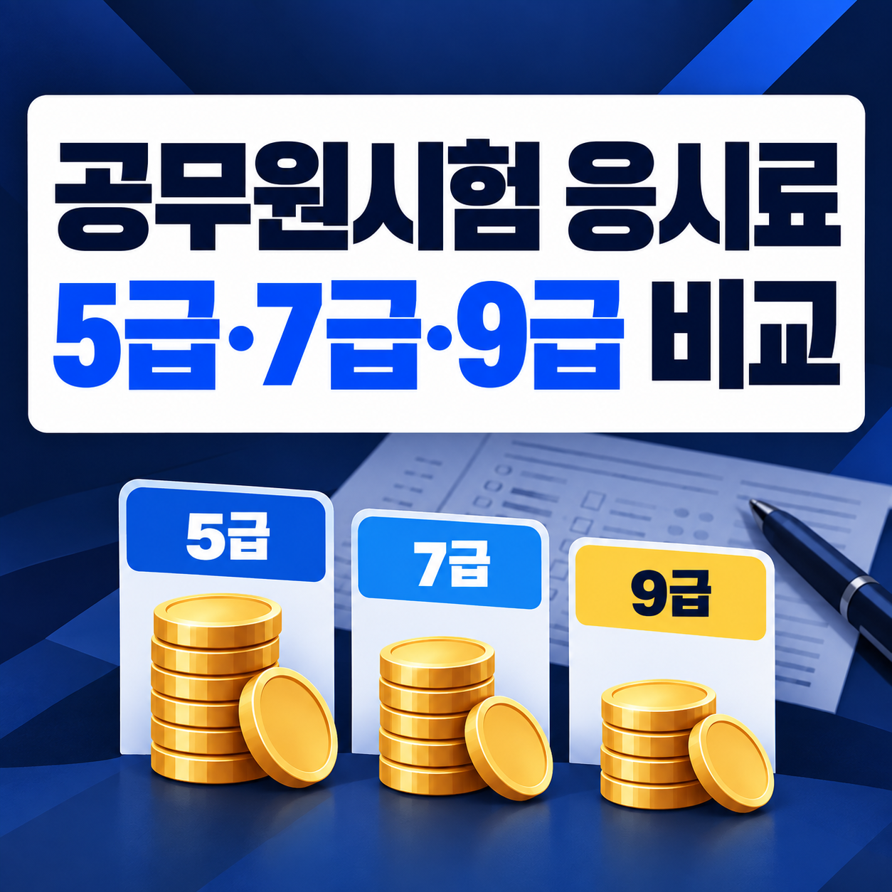 공무원시험 응시료 누가 면제받나|5급·7급·9급 수수료와 2027 변경사항