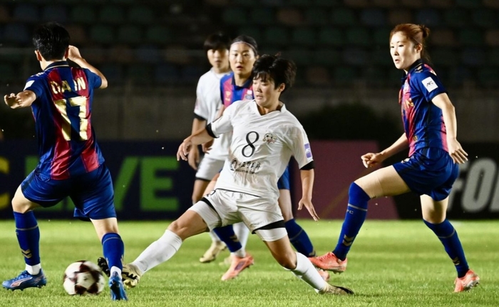 지난해 11월 미얀마 양곤에서 열린 AFC 여자 챔피언스리그 조별리그 C조 경기 (북한 내고향여자축구단과 한국 수원FC)2026.5.4 매일경제