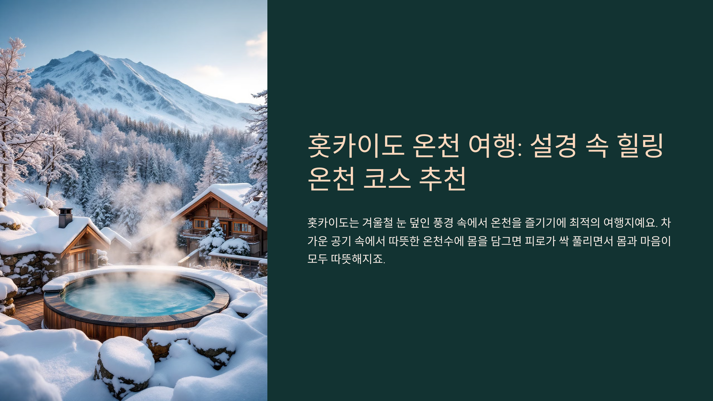 홋카이도 온천 여행