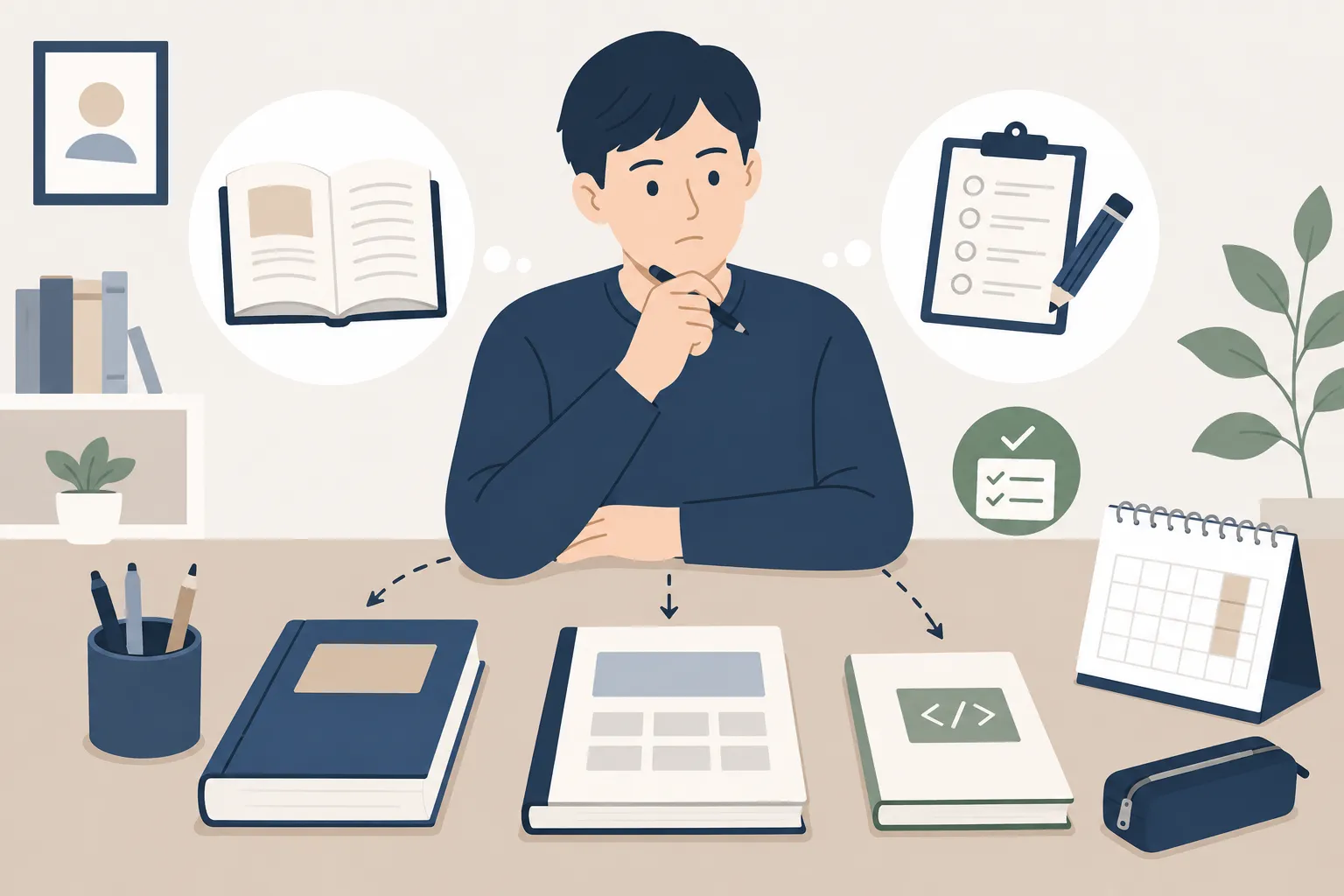 정보처리산업기사 실기 교재 추천에서 기본서, 기출문제집, 보강 교재 중 내 상황에 맞는 선택 흐름을 보여주는 이미지