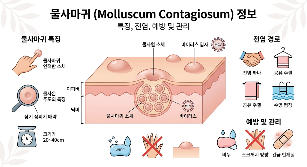 소아 물사마귀 (전염성, 큐렛 제거, 자연치유)