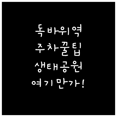 북한산 등산객 전용 독바위역 주차 팁..