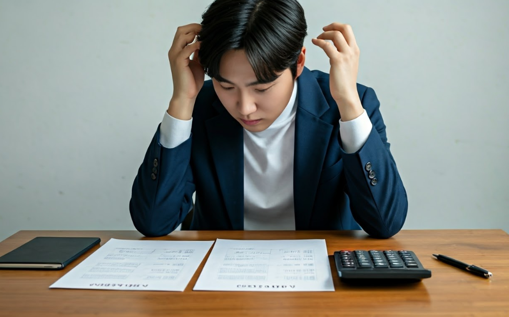 중도해지시 득실을 꼼꼼히 따져보는 청년