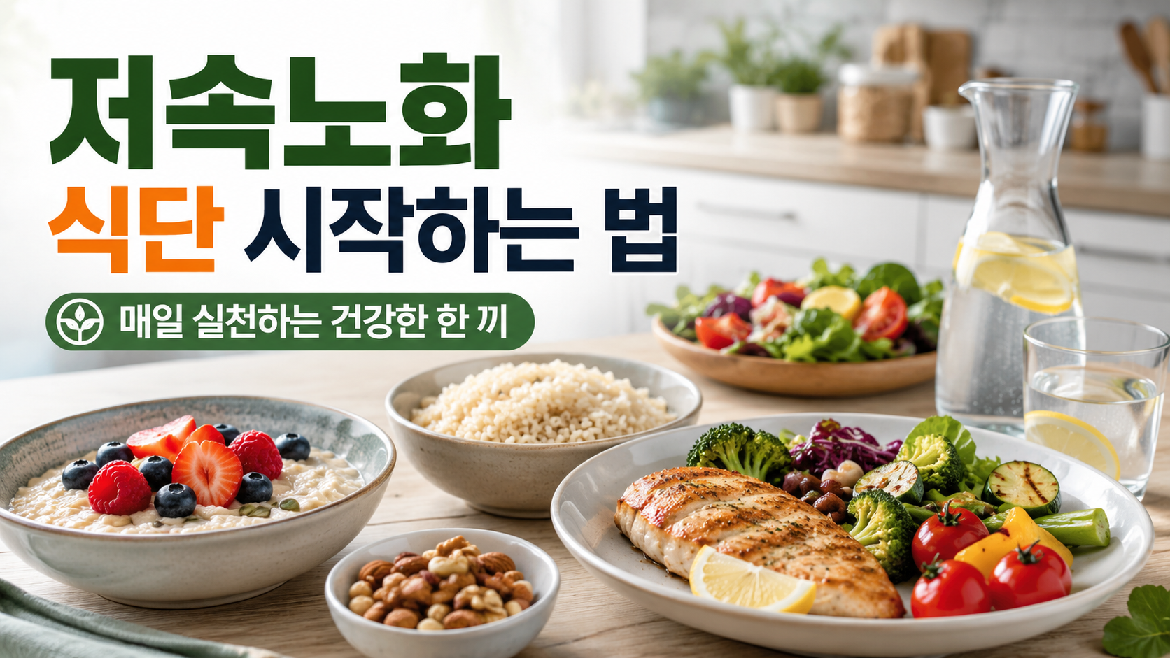 저속노화 식단이란? 매일 먹기 쉬운 한 끼 구성법