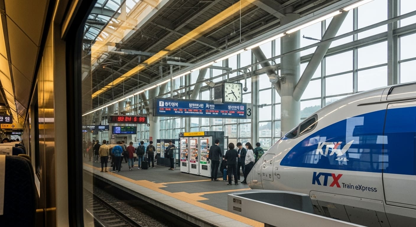추석 연휴 운행되는 SRT 열차 출발 장면