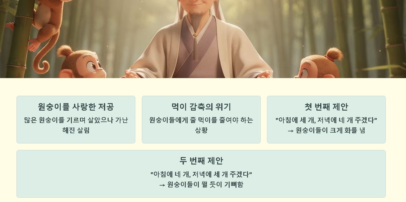 조삼모사 뜻 유래