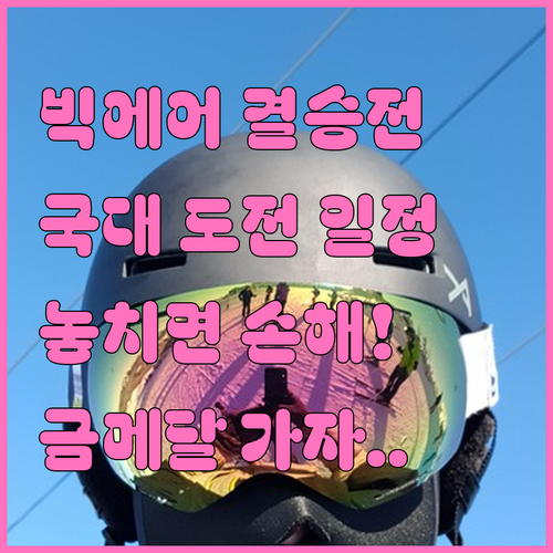 스노보드 빅에어 결승전 시간 및 대한..