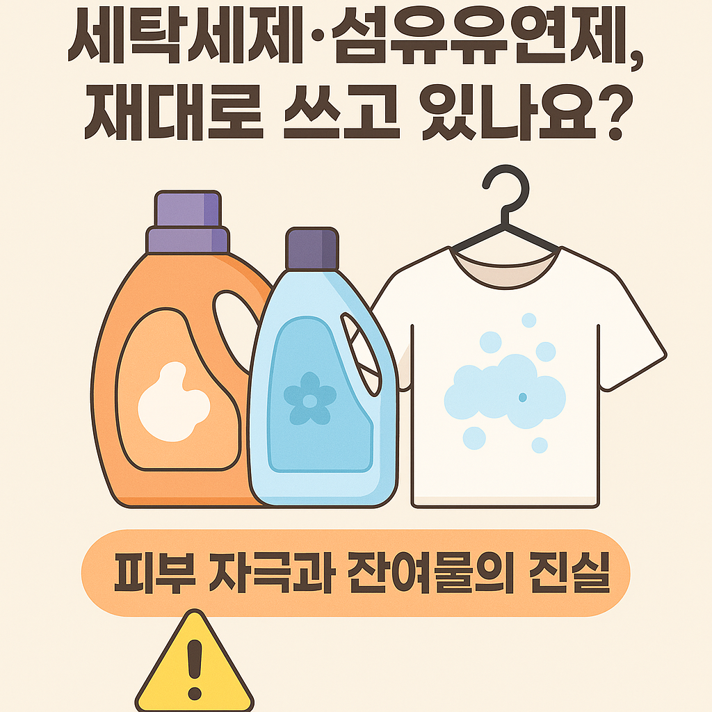 세탁세제·섬유유연제, 제대로 쓰고 있나요? – 피부 자극과 잔여물의 진실