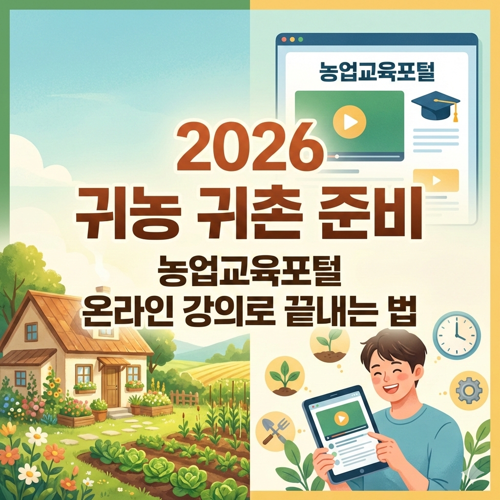2026 귀농 귀촌 준비 농업교육포털 온라인 강의로 끝내는 법