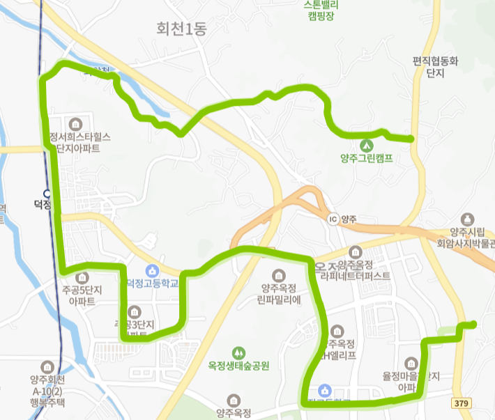 양주-76번-버스-노선-지도