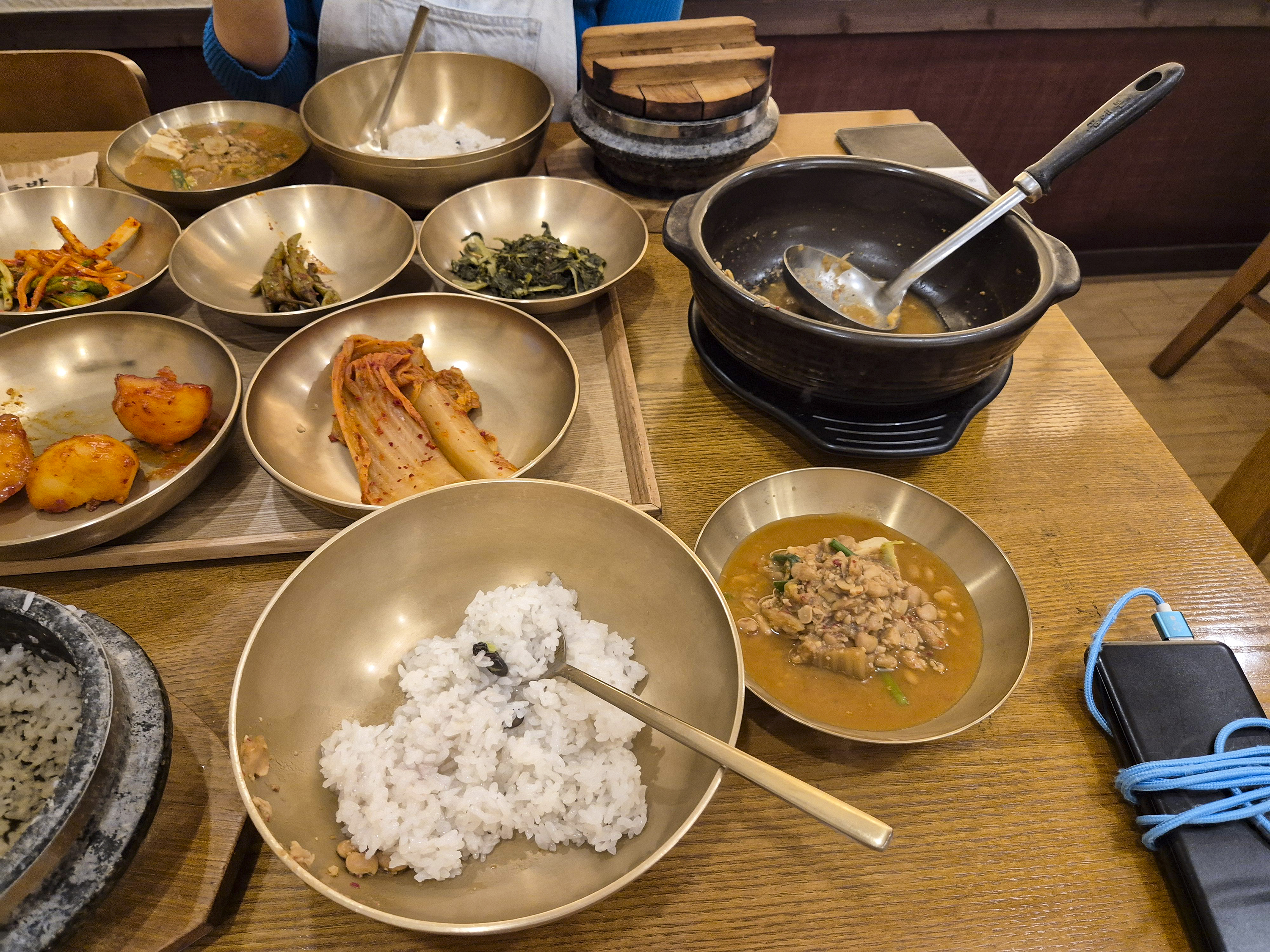 들밥을 주문시 기본 상차림