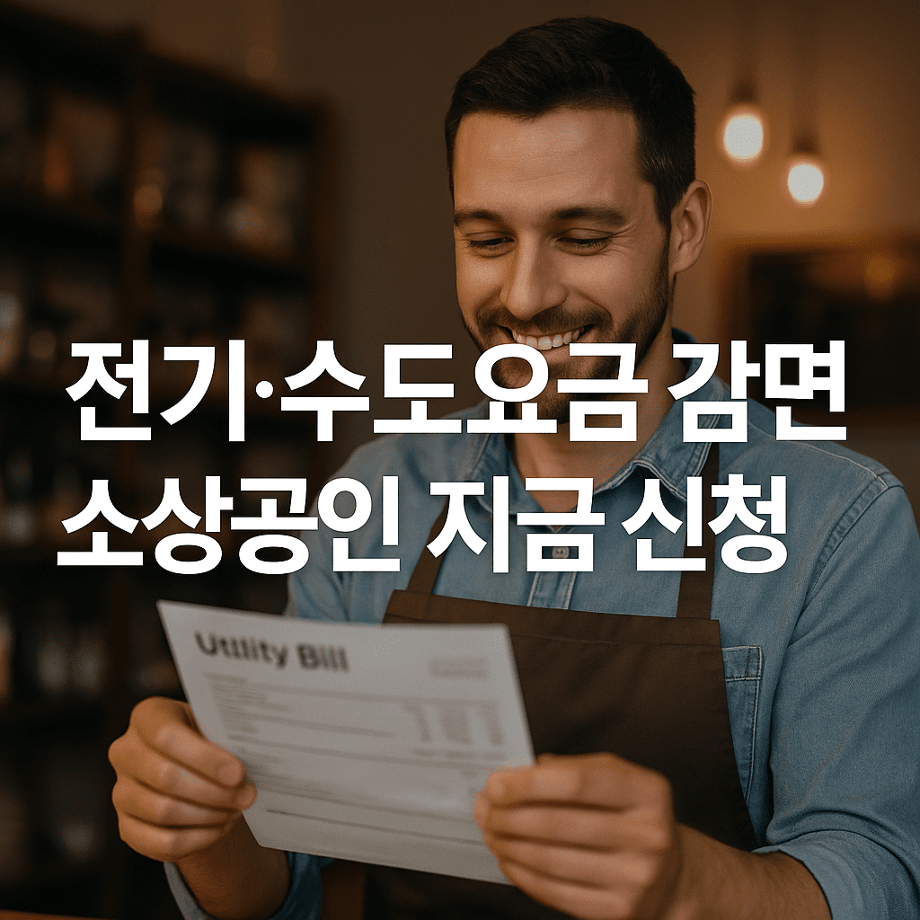 소상공인 전기요금&middot;수도요금 감면 신청 방법 총정리