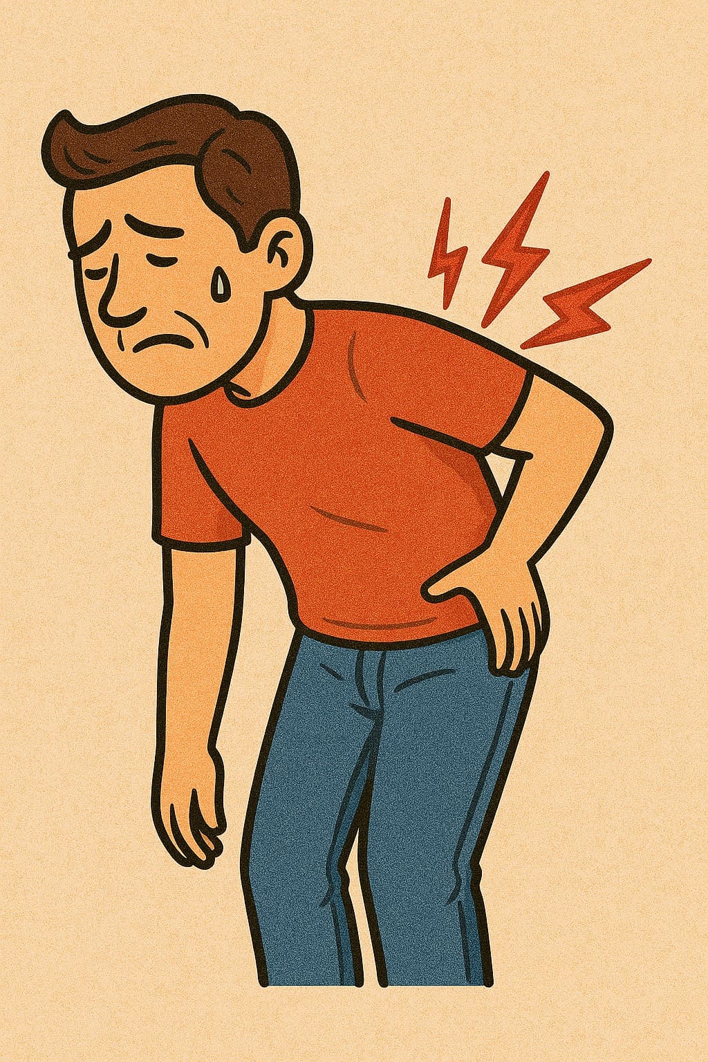 허리 통증 일러스트_1