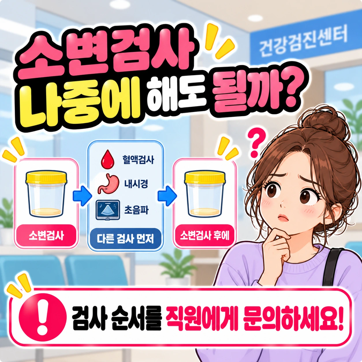 건강검진_소변검사_검사순서_문의