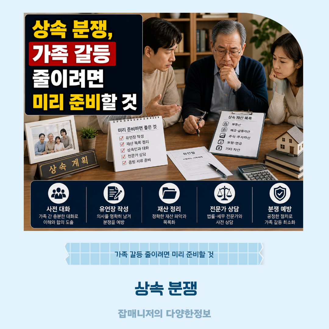 상속 분쟁, 가족 갈등 줄이려면 미리 준비할 것