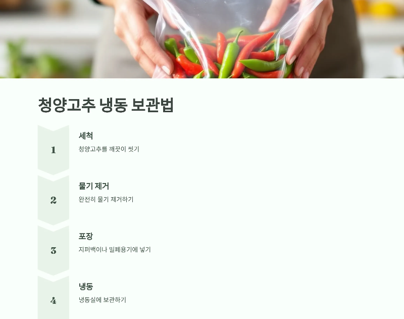 청양고추 냉동 보관 방법에 대한 이미지