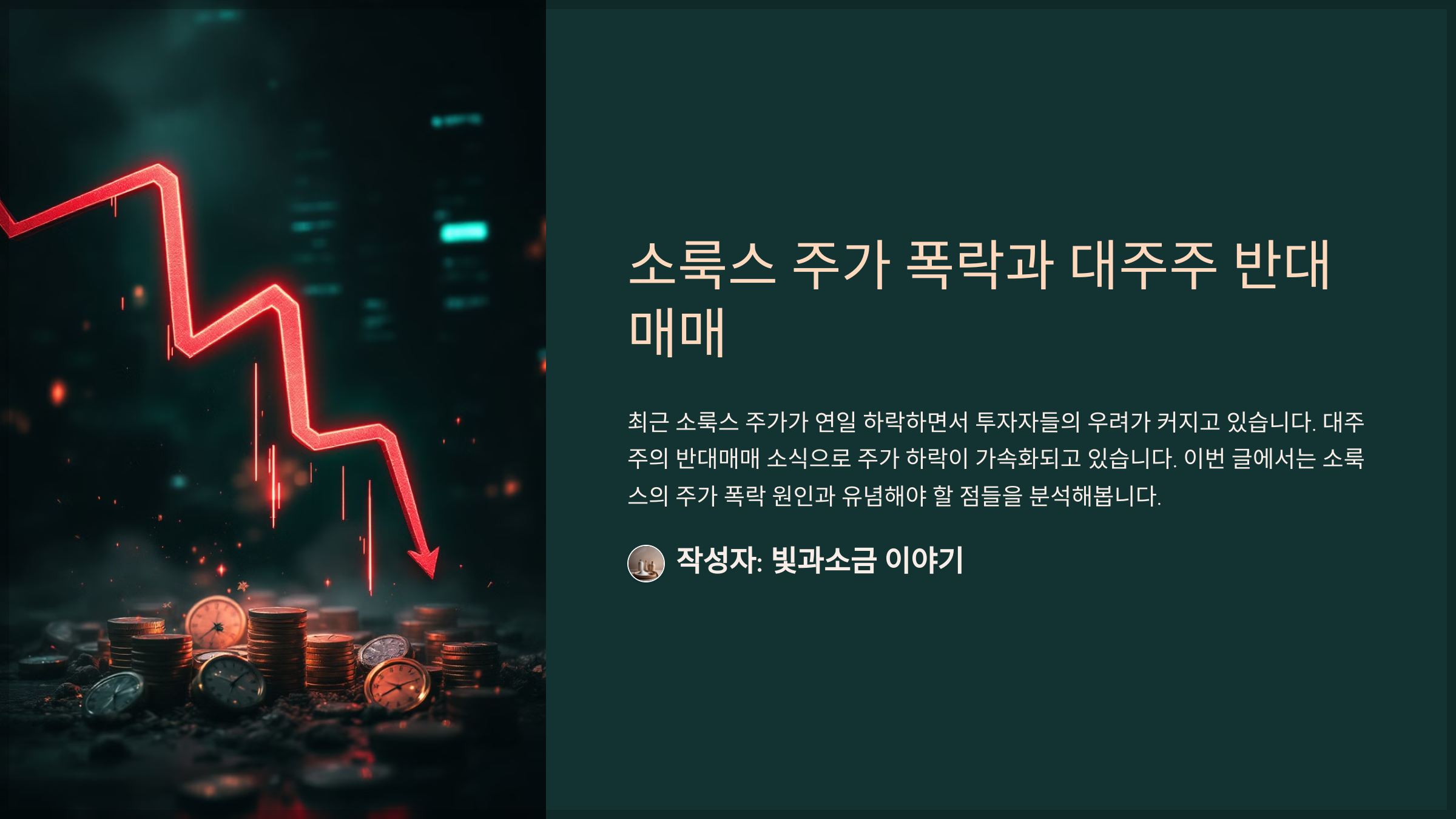 소룩스 주가 폭락과 대주주 반대매매