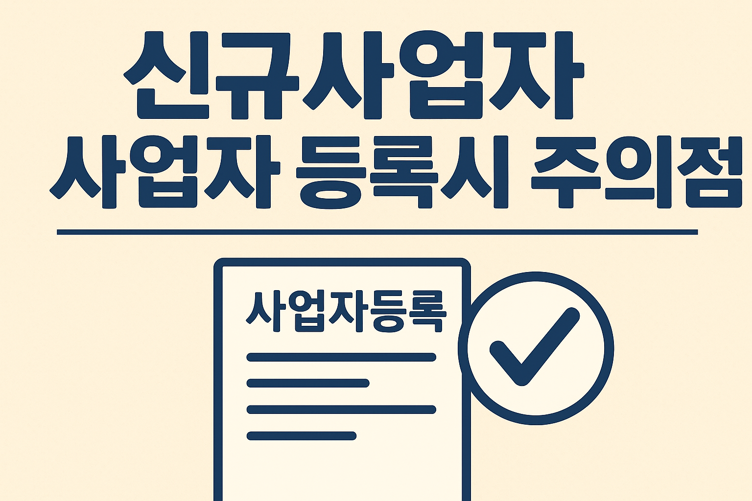 사업자등록시 주의점